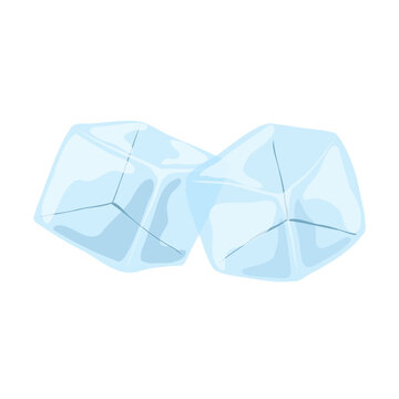 recommend clip art: Ice cubes isolated on white background. Ice crystal cubes. Cartoon hand drawn vector illustration. Transparent freeze water for cocktail, beverage, lemonade for cooling. Frozen clear crystal pieces.