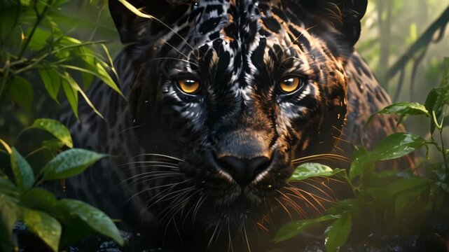 panther in nature Video 4K