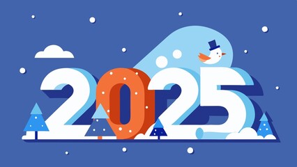Happy New Year, Holidays logo 2025
