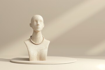 Pastel Snow-Covered Mountain Podium. Beautiful simple AI generated image in 4K, unique.