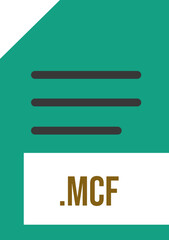 MCF  File extension icon minimal colro fill