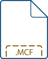 MCF  File icon deep rounded outline