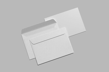 Blank White Envelope Mockup with an Invitation Card