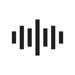 floating sound wave, bar, or visualization vector graphic design template.