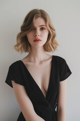 Fototapeta premium woman in black dress
