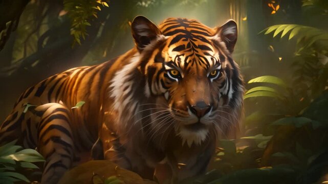 Tiger in nature Video 4K