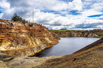 The abandoned Mine in Minas de Sao Domingos Village in Alentejo Portugal.