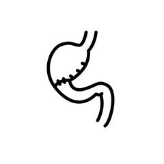 Gastroduodenostomy  black line icon. Operations on the abdominal cavity.