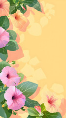 Blank paper with background illustration