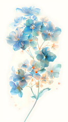 Blue forget me background illustration