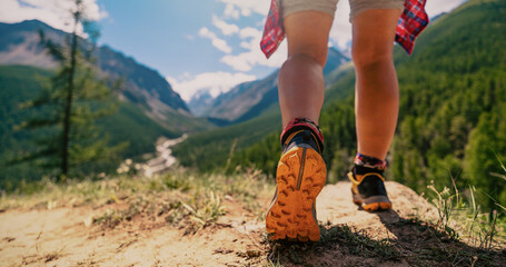 womens hike in the mountains