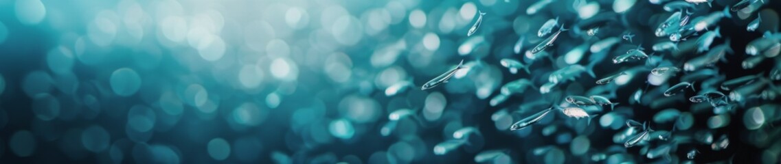 Obraz premium School of Fish Swimming in Aquarium