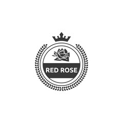 Rose flower logo design illustration