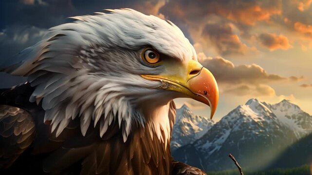 Eagle in nature Video 4K