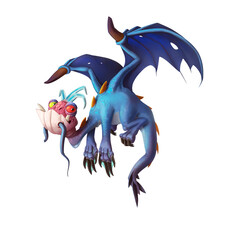 Character design. Fantasy dragon. Illustration.