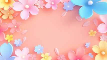 Fototapeta premium Flowers bloom with women's day concept