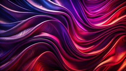 Obraz premium Satin waves in vibrant hues