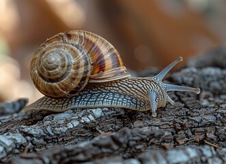 Snail on a Bark