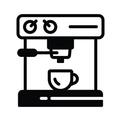 A coffee machine icon depicting an appliance that brews espresso, cappuccino, or drip coffee beverages automatically.