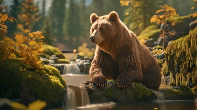 Bear in nature Video 4K