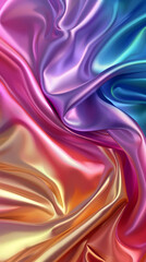 Obraz premium Brightly colored satin background illustration