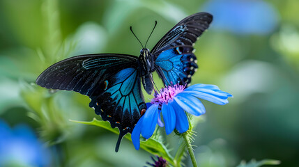 Fototapeta premium butterfly on a flower