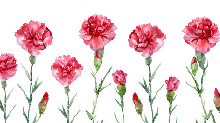 Carnation flower bouquet background illustration