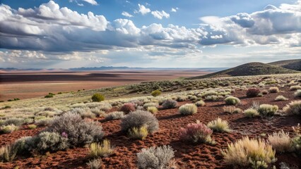 countryside plain landscape with clouds 