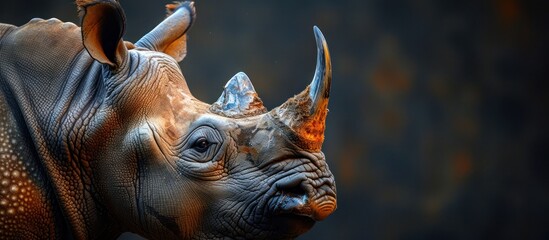 Close-Up of a Rhino's Face