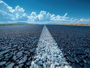 Asphalt Road Leading to the Horizon