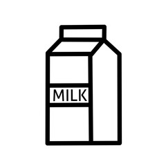 milk carton icon vector on white background