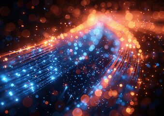 Obraz premium Abstract Light Trails and Bokeh