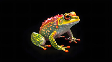 Fototapeta premium Frog 3d cartoon style