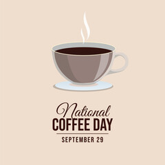 vector graphic of National Coffee Day ideal for National Coffee Day celebration.