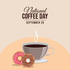vector graphic of National Coffee Day ideal for National Coffee Day celebration.