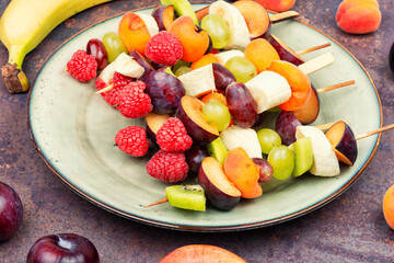 Fresh fruit skewers