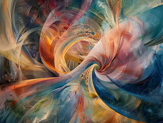 Obraz premium Conceptual abstraction with background illustration