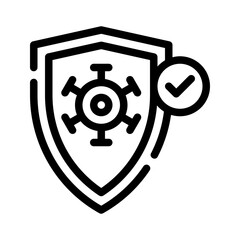 antivirus line icon