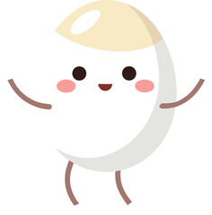 Graceful egg ballerina twirls on delicate tiptoes. 