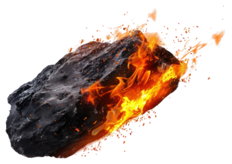 PNG Burning coal rock fire energy