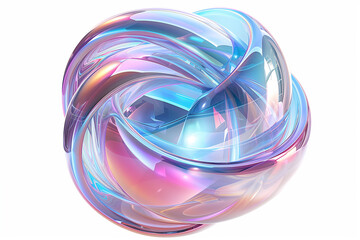 Futuristic Fabric Sphere in white background