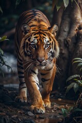 Obraz premium predator wild tiger in nature jungle 