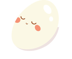 Fototapeta premium Cozy egg slumbers peacefully among fluffy clouds. 