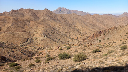Mountains surrounding the village of Tifghelt, Tafraout