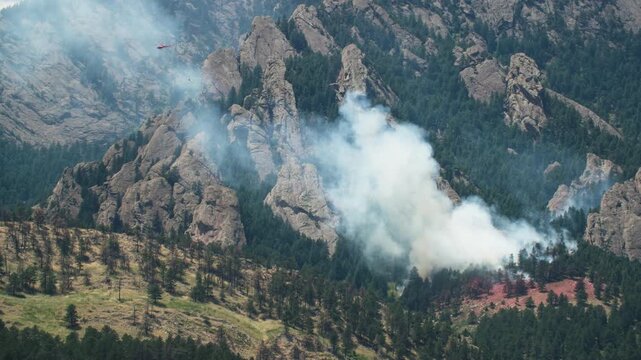 Dinosaur Fire 2024, Boulder Colorado Smoke from Wildfire, Summer Heat