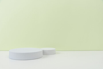 Minimalist White Geometric Shapes on a Plain Background