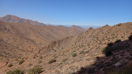 Mountains surrounding the village of Tifghelt, Tafraout