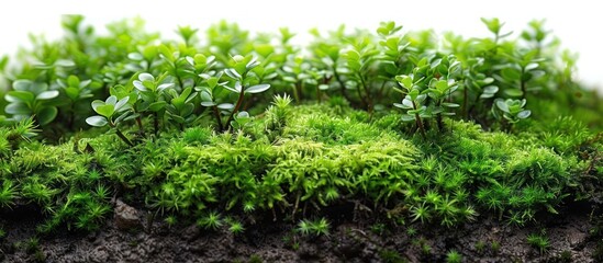 Fototapeta premium Close-Up View of Lush Green Moss and Greenery