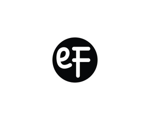 Creative EF logo design template vector design