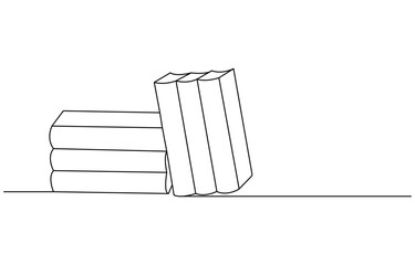 book opening page one line drawing continuous educational concept vector illustration for simplicity decoration and copy space, The book is drawn with one line. Modern outline doodles of an open book.